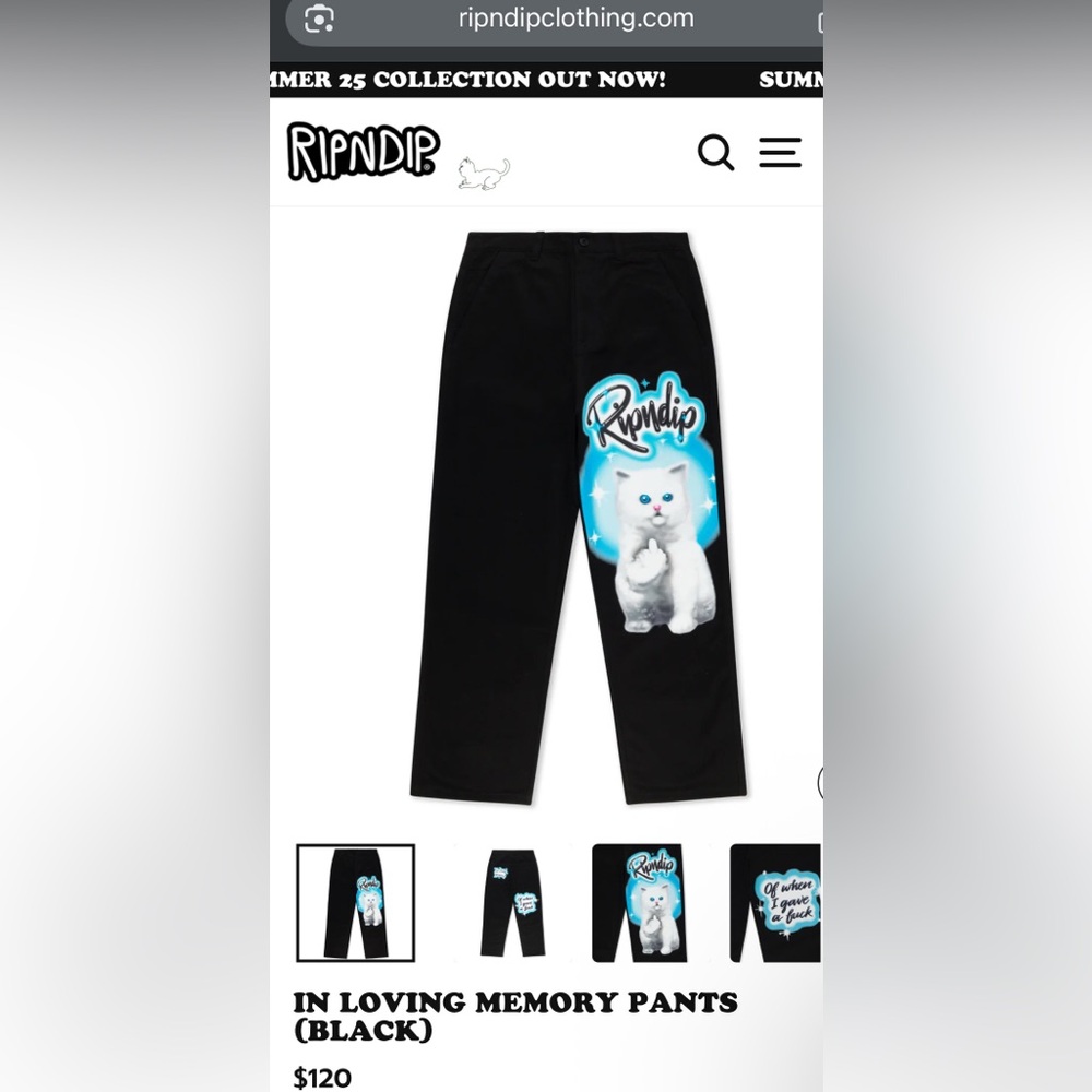 Ripndip in loving memory pants